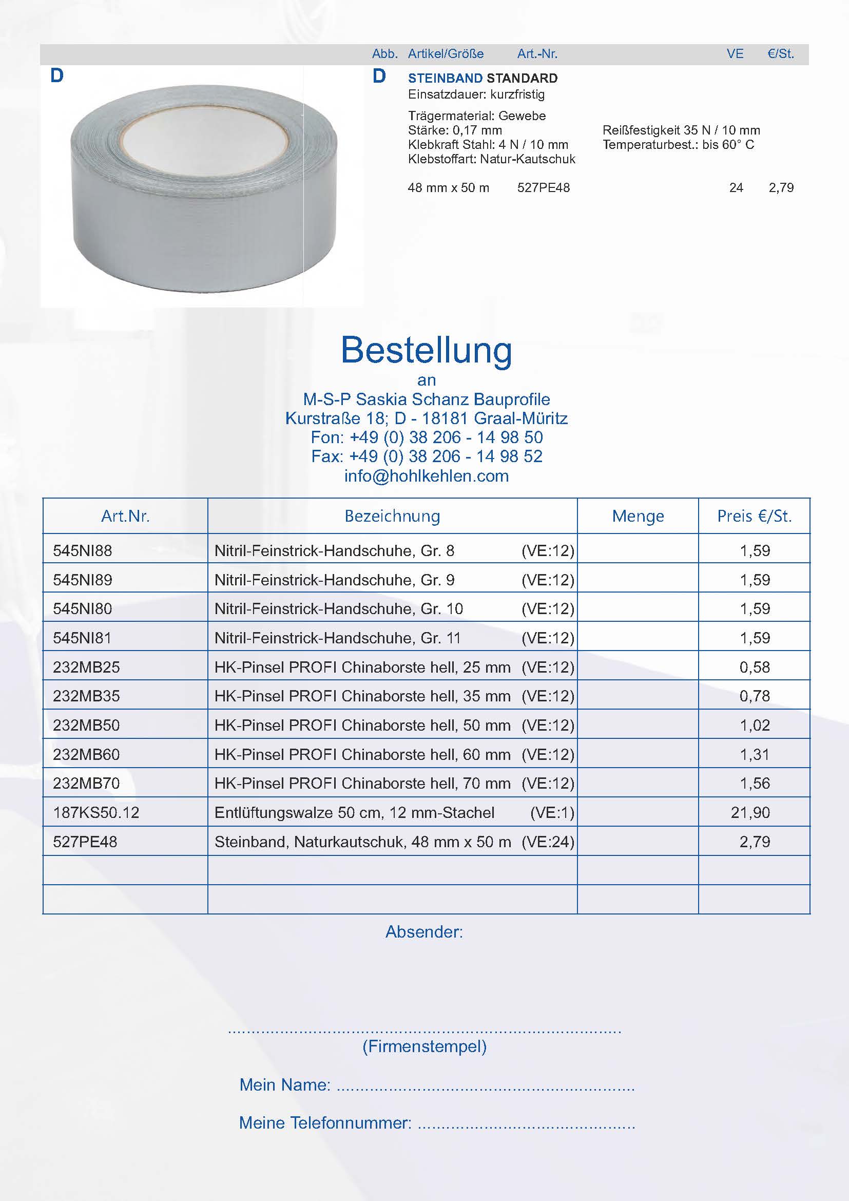 MSP Saskia Schanz Bauprofile, MSP Schanz, Multitool, Intego, Vexcolt, Gummischieber, Nivilli, Bodenbeschichtung, Ernst Schanz, Rolf Menges, Bauchem, Silikal, Bema, Sika, Sto